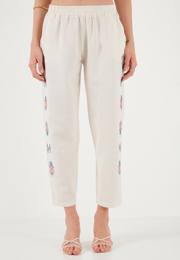 REGULAR FIT - Stoffhose - beige orange