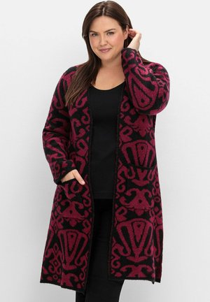 Sheego, Strickjacke - schwarz gemustert