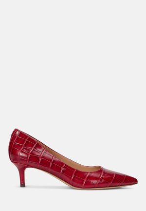 ADRIENNE CROCODILE EMBOSSED LEATHER PUMP - Klassiske pumps - festive red