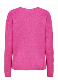 ONLY ONLCAMILLA V NECK - Pulóver - strawberry moon detail:melange