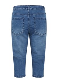 Kaffe KALAURINE CAPRI JEANS - Jeans Shorts - washed destroyed blue denim