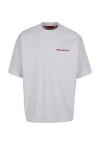 Tricou cu imprimeu - grey melange