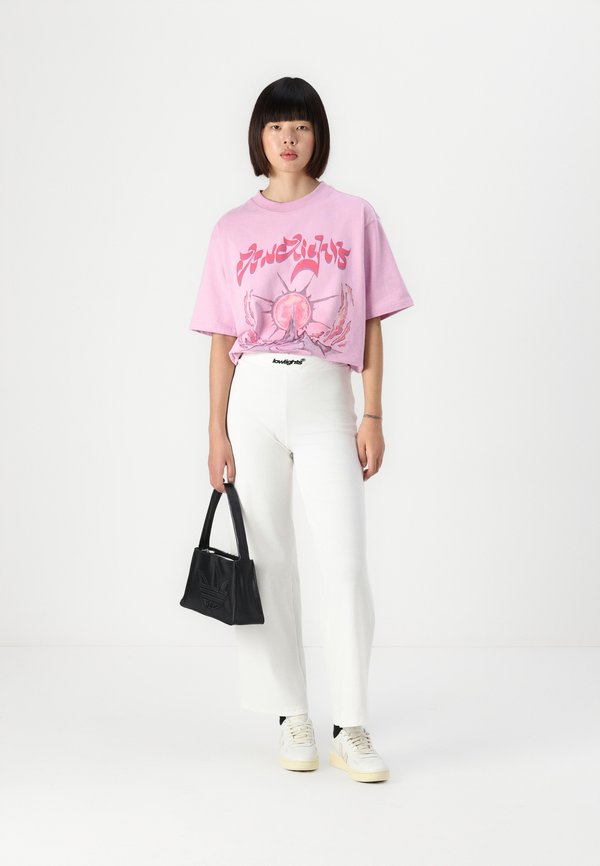 BASIC LOGO WOMAN WIDE LEG PANTS - Trousers - ecru2