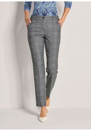 Chino - stone gray   melange   royal blue