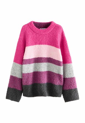BOUCLE CREW NECK - Pullover - pink stripe