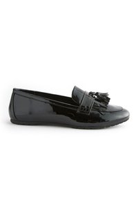 Next WIDE FIT FOREVER COMFORT CLEATED TASSEL LOAFERS - Slip-ins - black patent