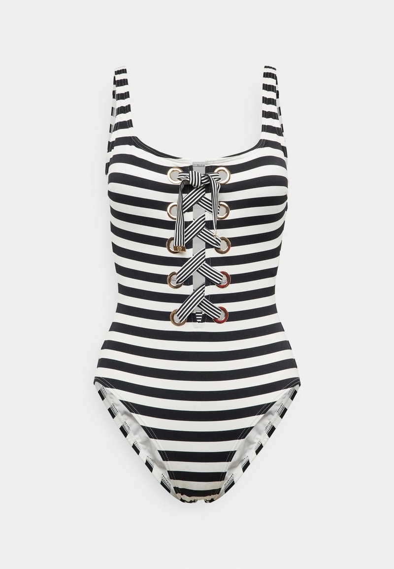 MICHAEL Michael Kors LACE UP ONE PIECE Swimsuit black Zalando.co.uk
