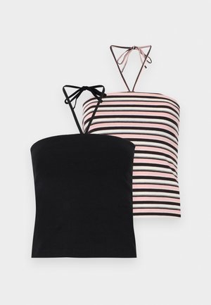 2 PACK - Top - pink/black