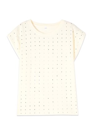 Oltre, T-SHIRT CON CRISTALLI - T-Shirt print - bianco