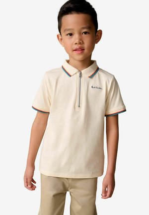 REGULAR FIT - SHORT SLEEVE ARTIST QUARTER ZIP  - Polokošeľa - white