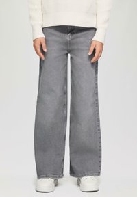s.Oliver SUPER HIGH RISE WIDE - Jean flare - grau