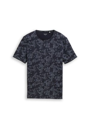 TOM TAILOR, TOM TAILOR T-SHIRT T-SHIRT MIT ALLOVER-PRINT - Printtipaita - navy irregular design