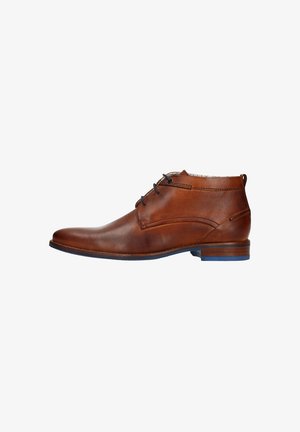 Manfield, Schnürstiefelette - cognac