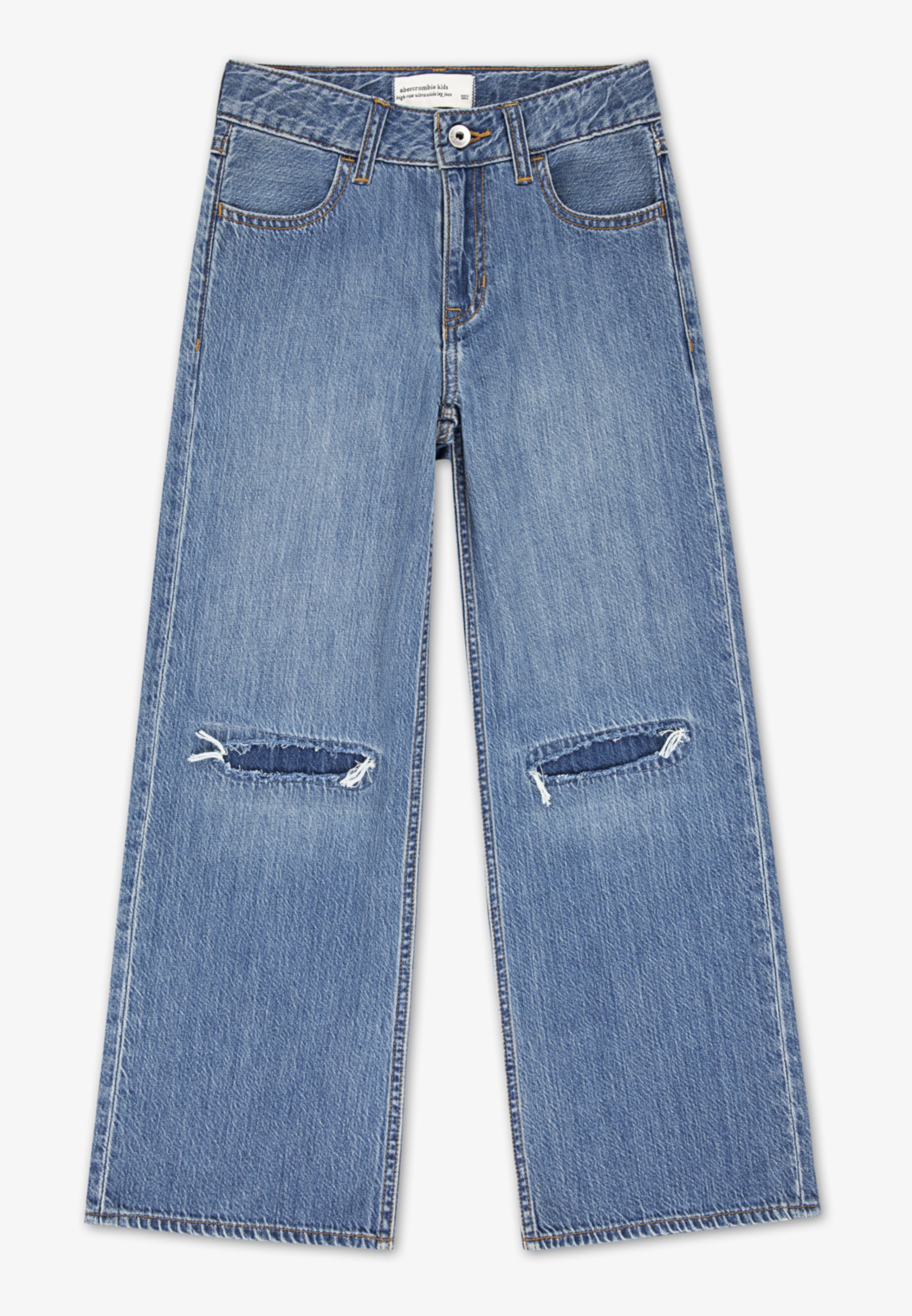 Abercrombie & Fitch HIGH RISE ULTRA WIDE LEG - Straight leg