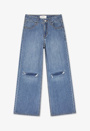 Abercrombie & Fitch HIGH RISE ULTRA WIDE LEG - Jeans a sigaretta - twilight