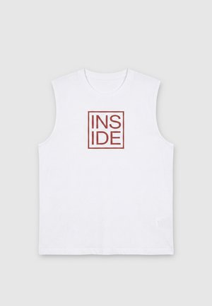 INSIDE, CAMISETA SIN MANGAS LOGO - Top - blanco