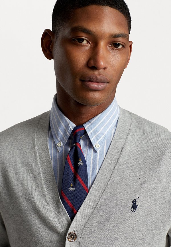 COTTON V-NECK CARDIGAN - Cardigan - andover heather3