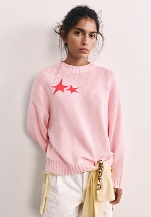 PULL&BEAR, STAR PRINT - JUMPER - Pullover - pink
