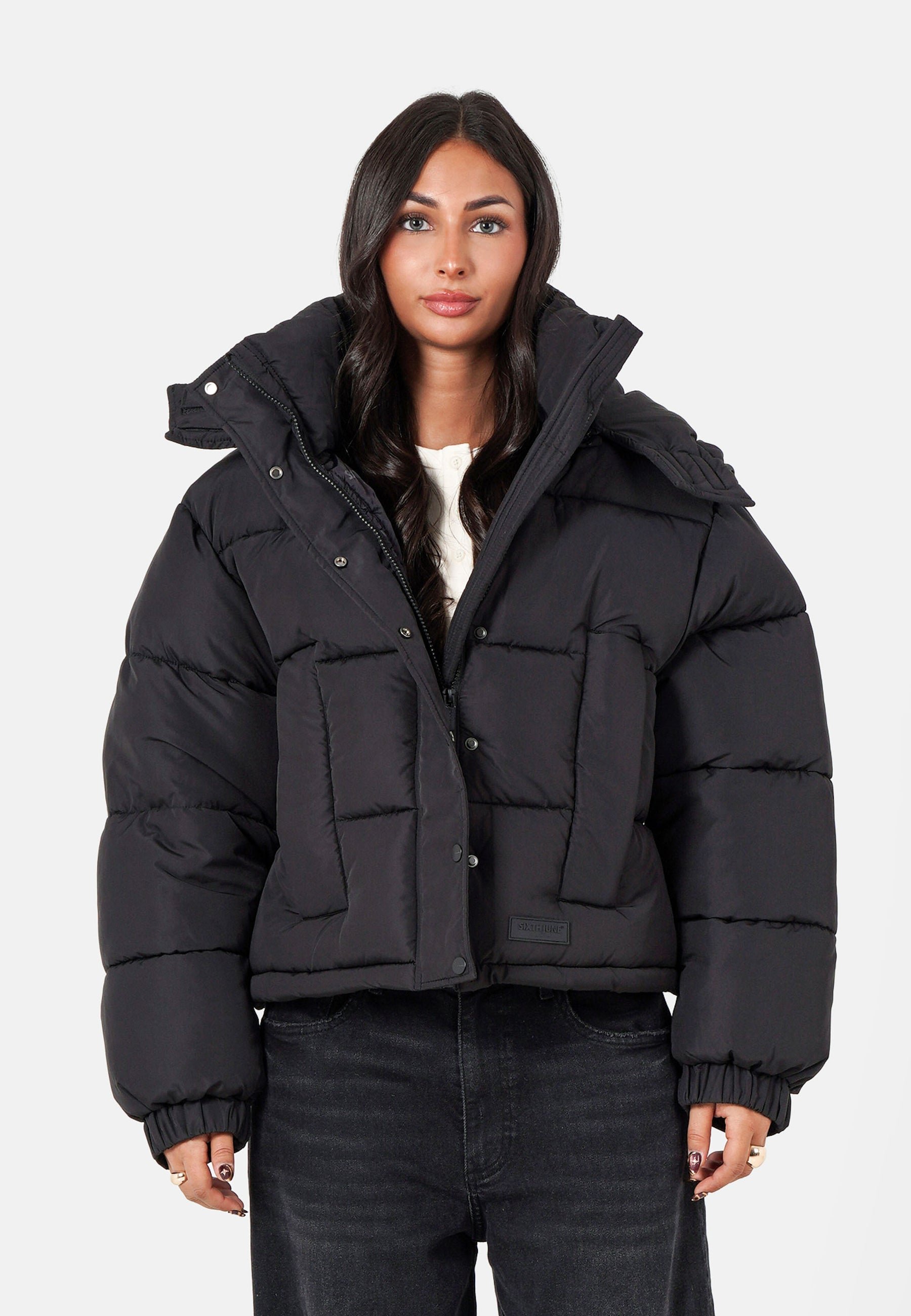 Sixth June SHORT PUFFER Winter jacket black Zalando