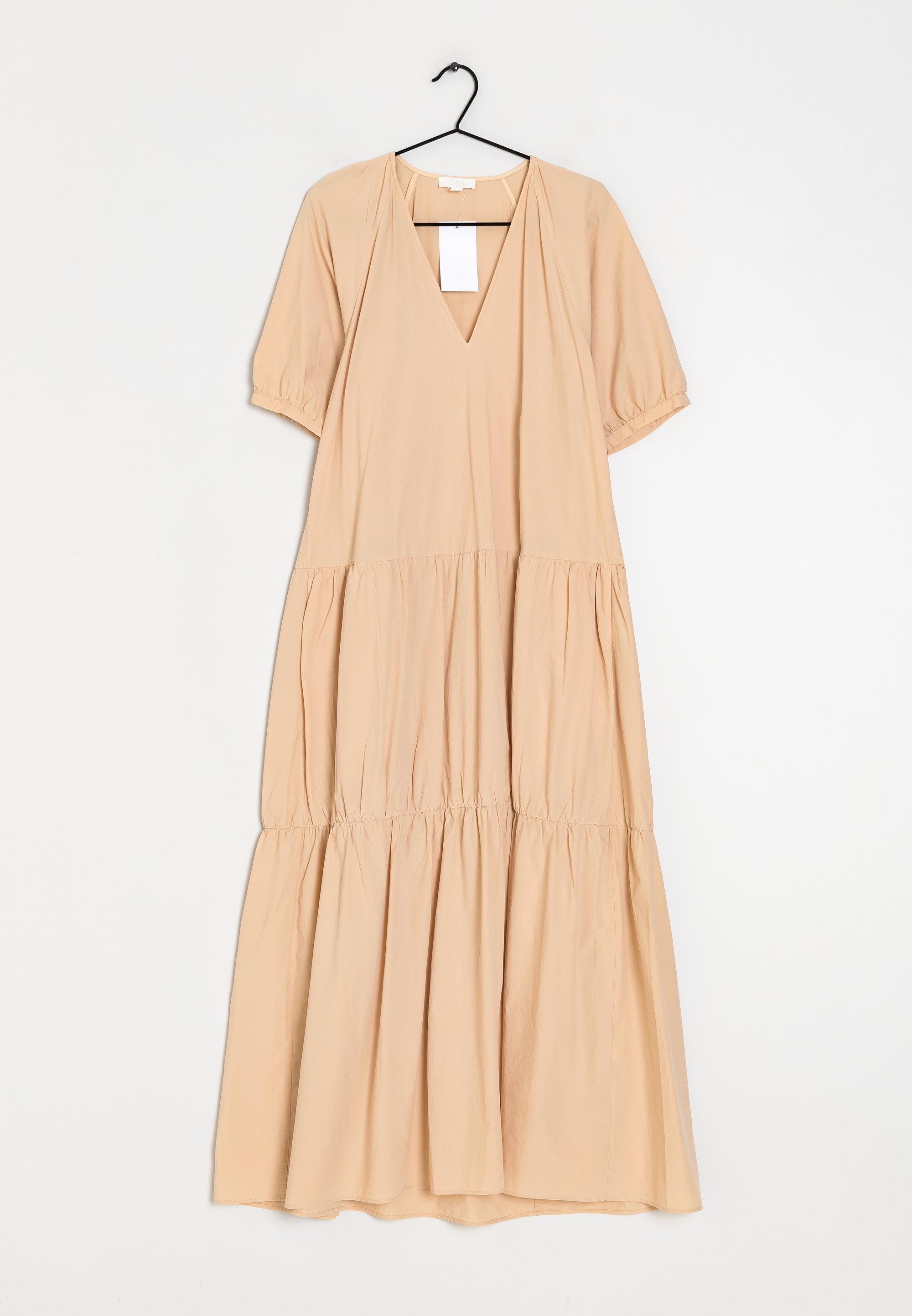 cos beige dress COS COS LONGLINE KNITTED DRESS - BEIGE - Dresses