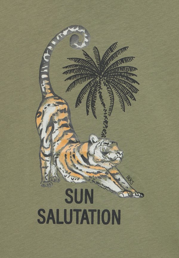 TEE - Print T-shirt - kaki clair3