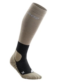 CEP HIKING MERINO COMPRESSION TALL SOCKS MEN - MADE IN GERMANY - Calzettoni - sand grey