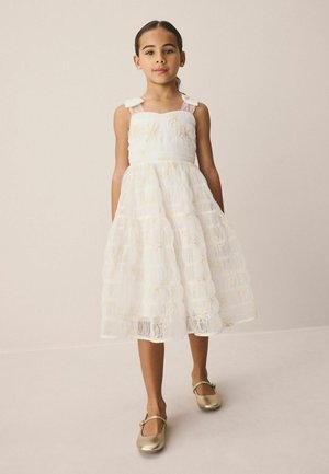 REGULAR FIT - EMBROIDERED  BOW - Rochie cocktail/Rochie petrecere - ivory