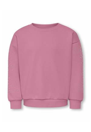 Różowa bluza z okrągłym dekoltem wykonana z miękkiego materiału. Posiada srebrne detale na rękawach oraz ściągacze przy rękawach i u dołu. Prosty i casualowy design.