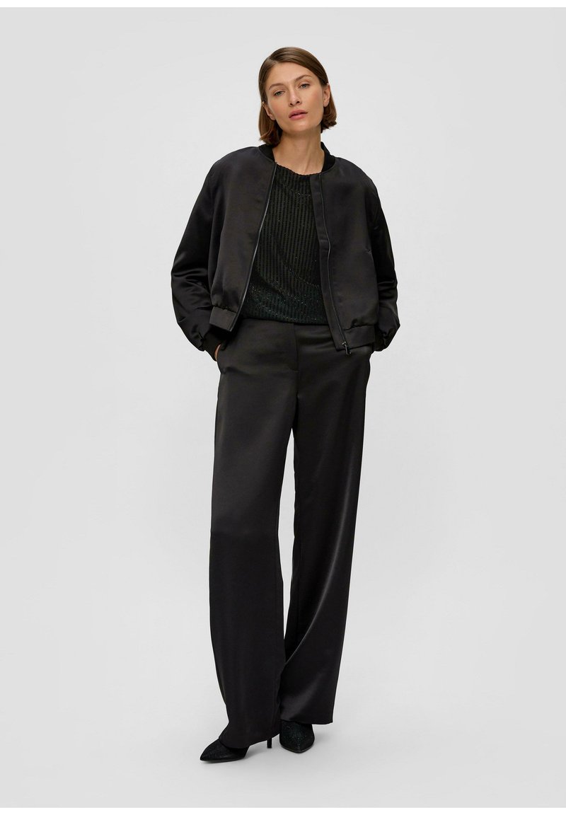 S.Oliver BLACK LABEL Camiseta De Manga Larga, Negro, 44 Para Mujer