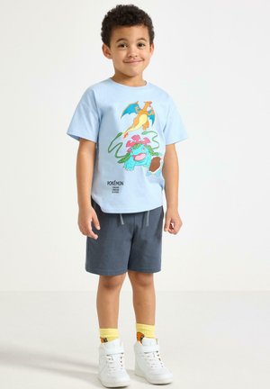 Lindex, TOP SS POKEMON OVERSIZED - T-shirts print - light blue