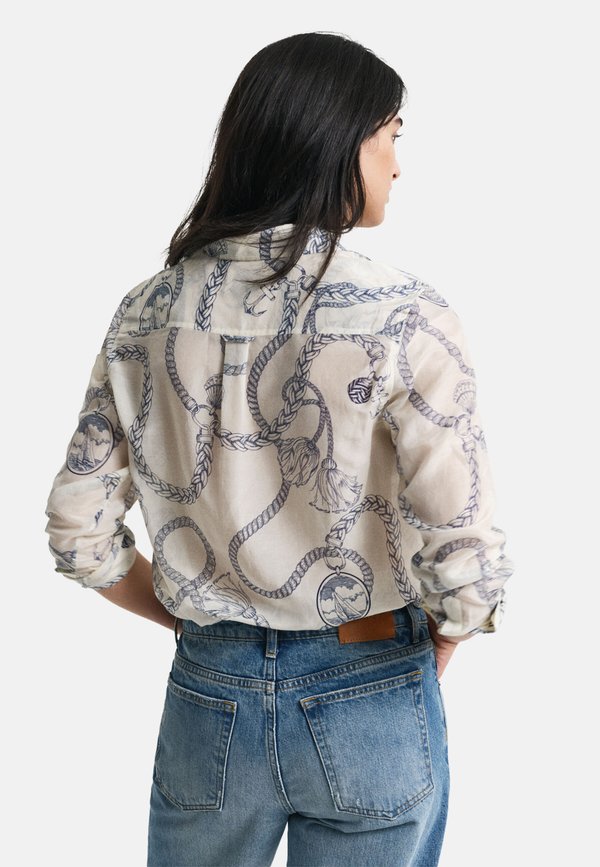 SAILING PRINT SHIRT - Button-down blouse - cream3