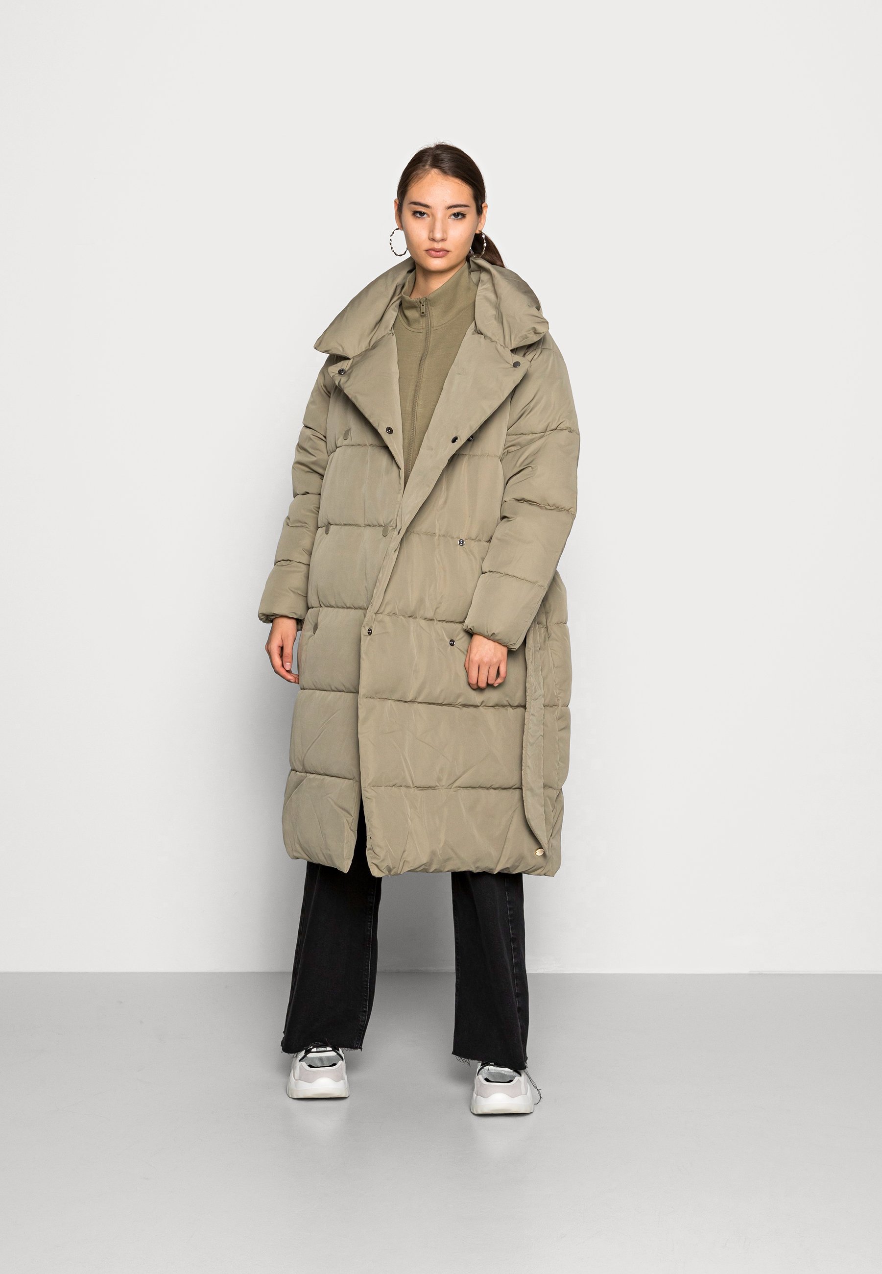 belted double breasted coat