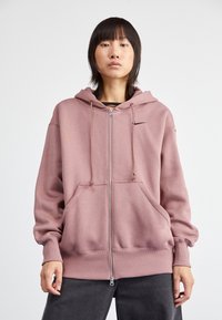 Nike Sportswear HOODIE - Majica s kapuljačom i patentnim zatvaračem - smokey mauve