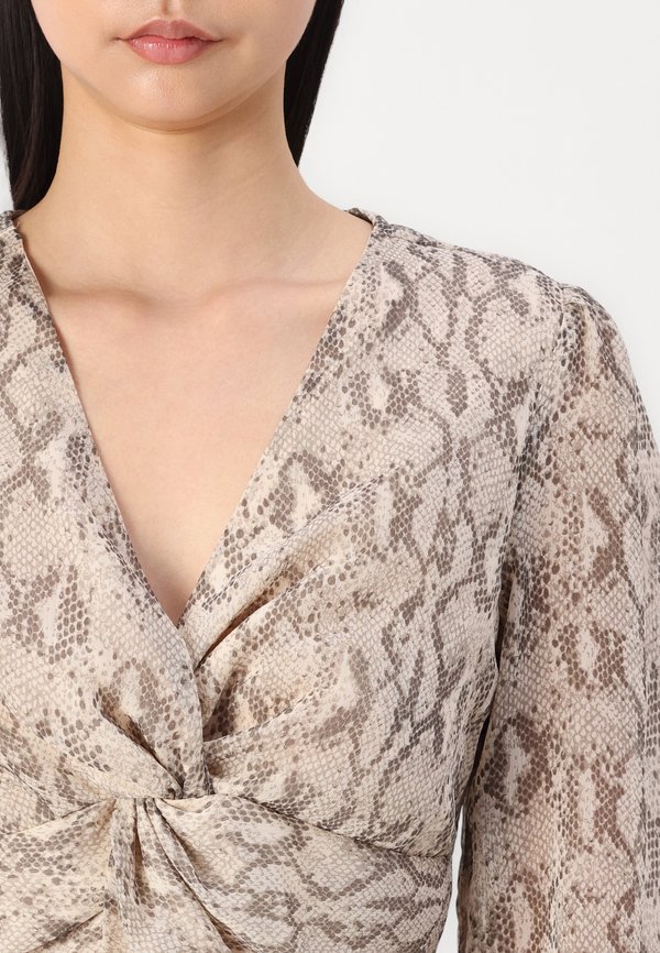 ONLSADIA LIFE V NECK KNOT - Blouse - pastel parchment2