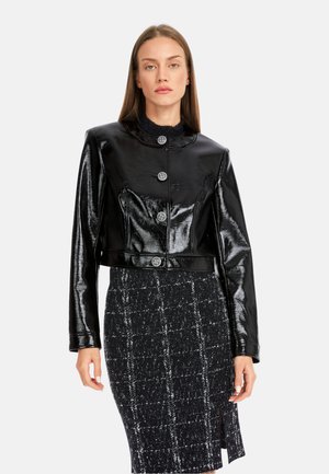 Faux leather jacket - black