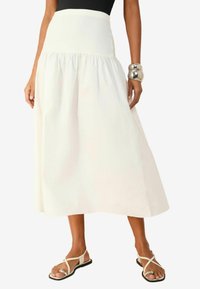 Friends Like These REGULAR FIT - DROPPED WAIST - Falda acampanada - white