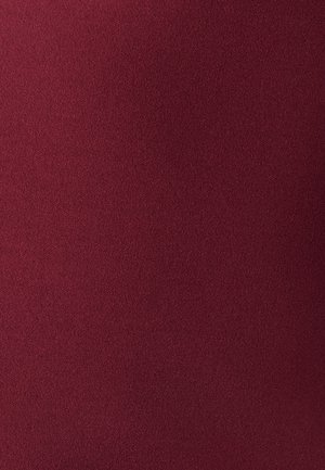 Burgundy fabric with a smooth, matte texture. The surface is consistent with no patterns or visible seams, offering a solid color appearance.