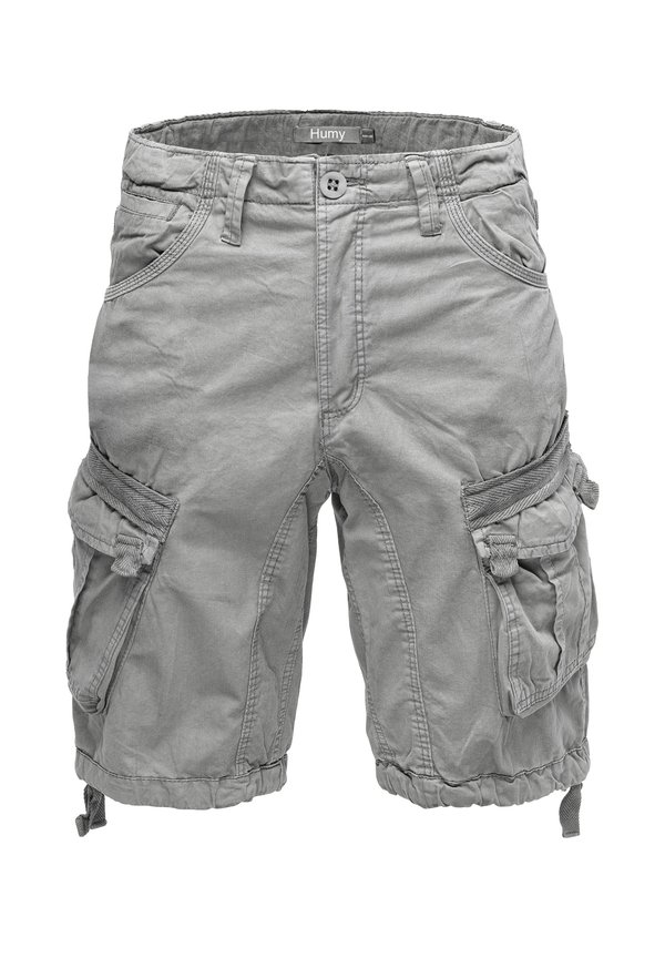 BERMUDA MIT TASCHEN DESIGN - Shorts - hellgrau