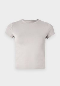 Soft Stretch Seamless Fabric Longline Baby Tee - Navadna majica - ash
