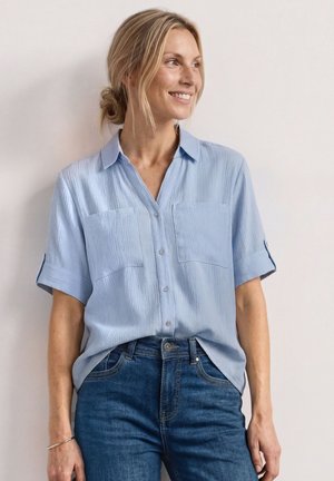Street One, KURZARM HEMDBLUSE MIT TURN-UP-DETAILS - Blouse - cashmere blue