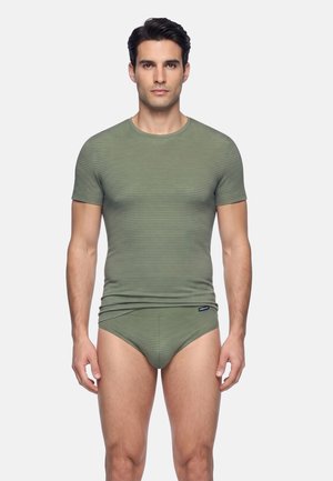 AMMANN, 3ER PACK SHIRT 1/2 ARM DAY CLASSIC / JEANS FEINRIPP - Unterhemd/-shirt - forst