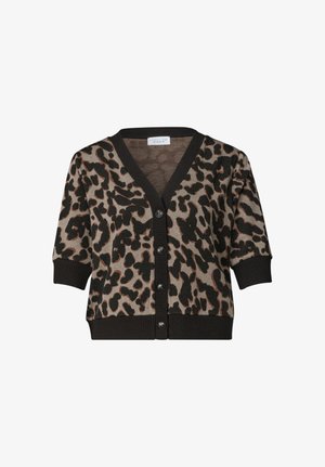Street One Studio, KURZARM JACKE IM STRICK-LOOK MIT PRINT - Gilet - black