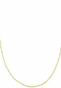 Guldkæde med en snoet design, glat overflade og et delikat, let udseende. Længden er velegnet til lag-på-lag styling.