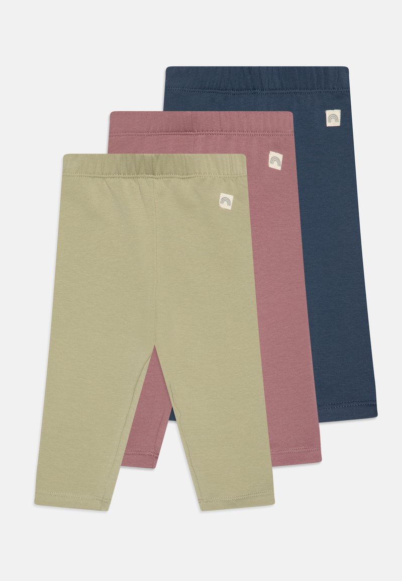 Lot de 3 leggings bleu marine + marron + rose La Redoute Collections Lot de 3 leggings bleu marine + marron + rose La Redoute Collections