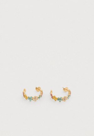 FLOWERS HOOPS - Boucles d'oreilles - yellow gold-coloured/multi-coloured