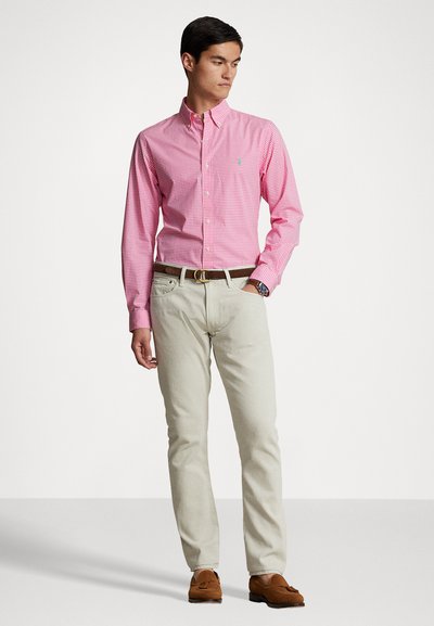 Polo Ralph Lauren CUSTOM FIT GINGHAM STRETCH POPLIN SHIRT - Ing - resort rose/white