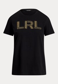 Beaded Logo Cotton Jersey Tee - Triko s potiskem - black