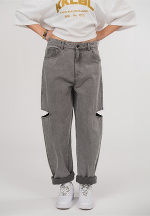 Karo Kauer Label, BEKLEIDUNG DENIM PANTS CUT OUT - Wide Leg - grey