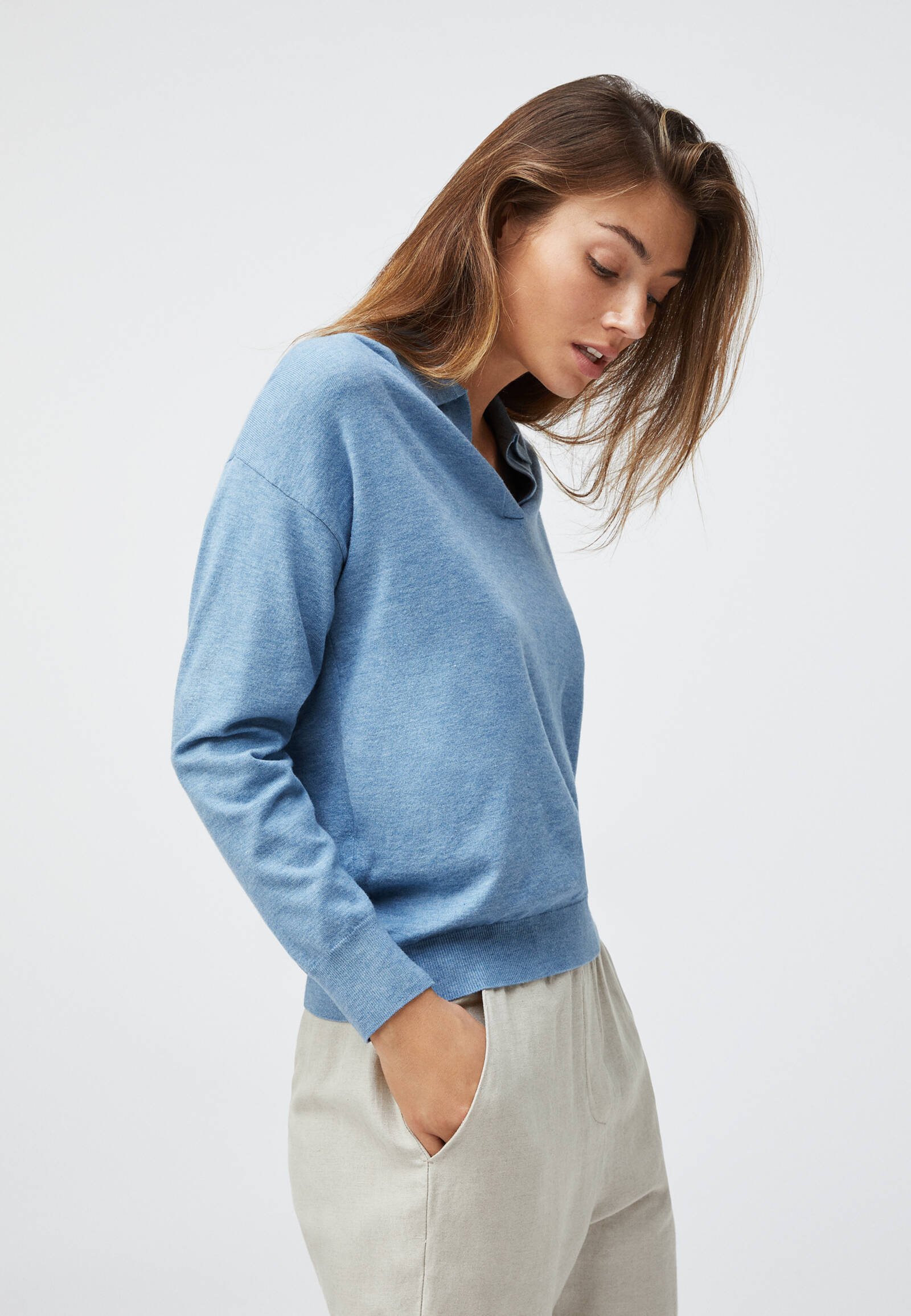 OYSHO Trui light blueLichtblauw Zalando.nl OYSHO Trui blue Zalando.nl