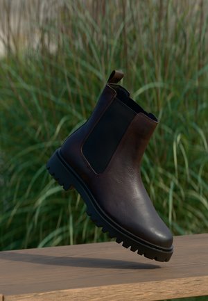 Pier One LEATHER - Støvletter - dark brown